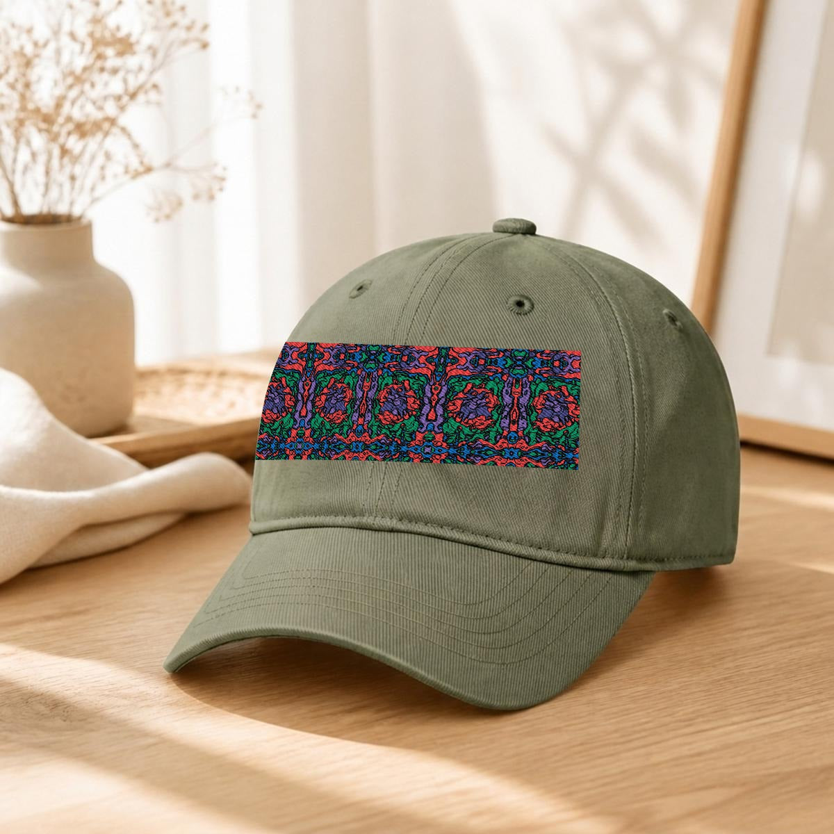 Embroidery Soft-Crown Flat Cap