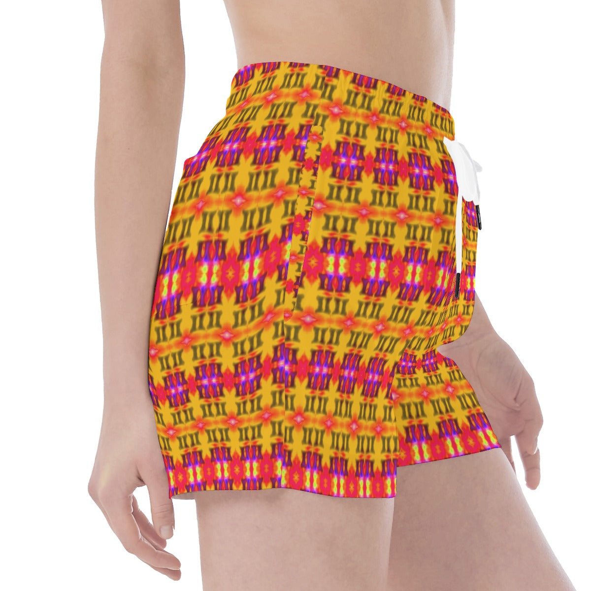 All Over Print Wide Waistband Sport Shorts