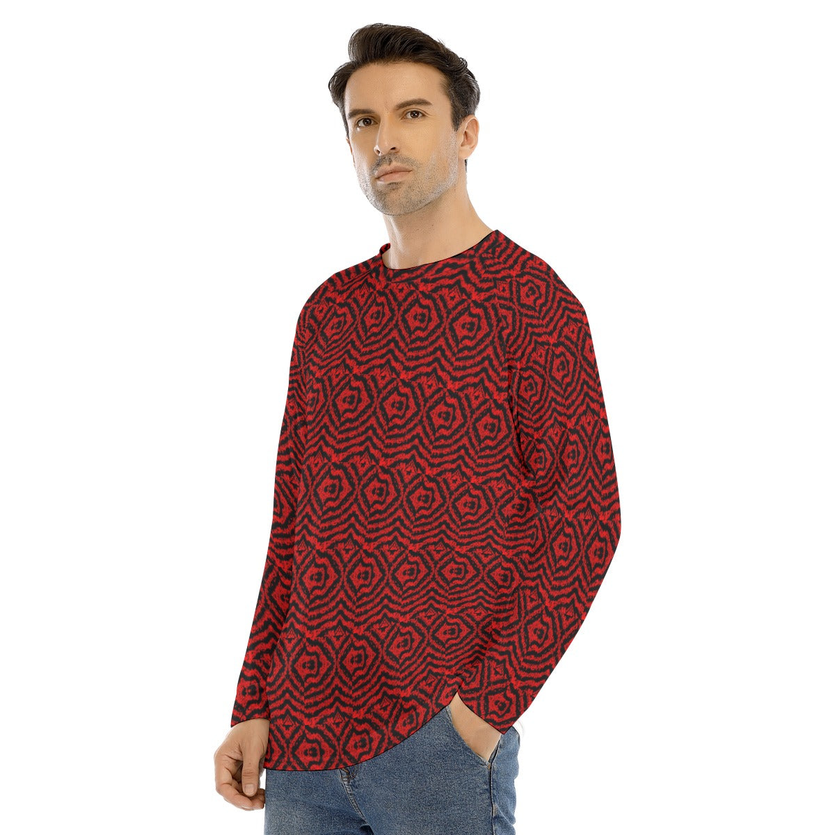 All-Over Print Men's Long Sleeve T-shirt With Raglan Sleeve