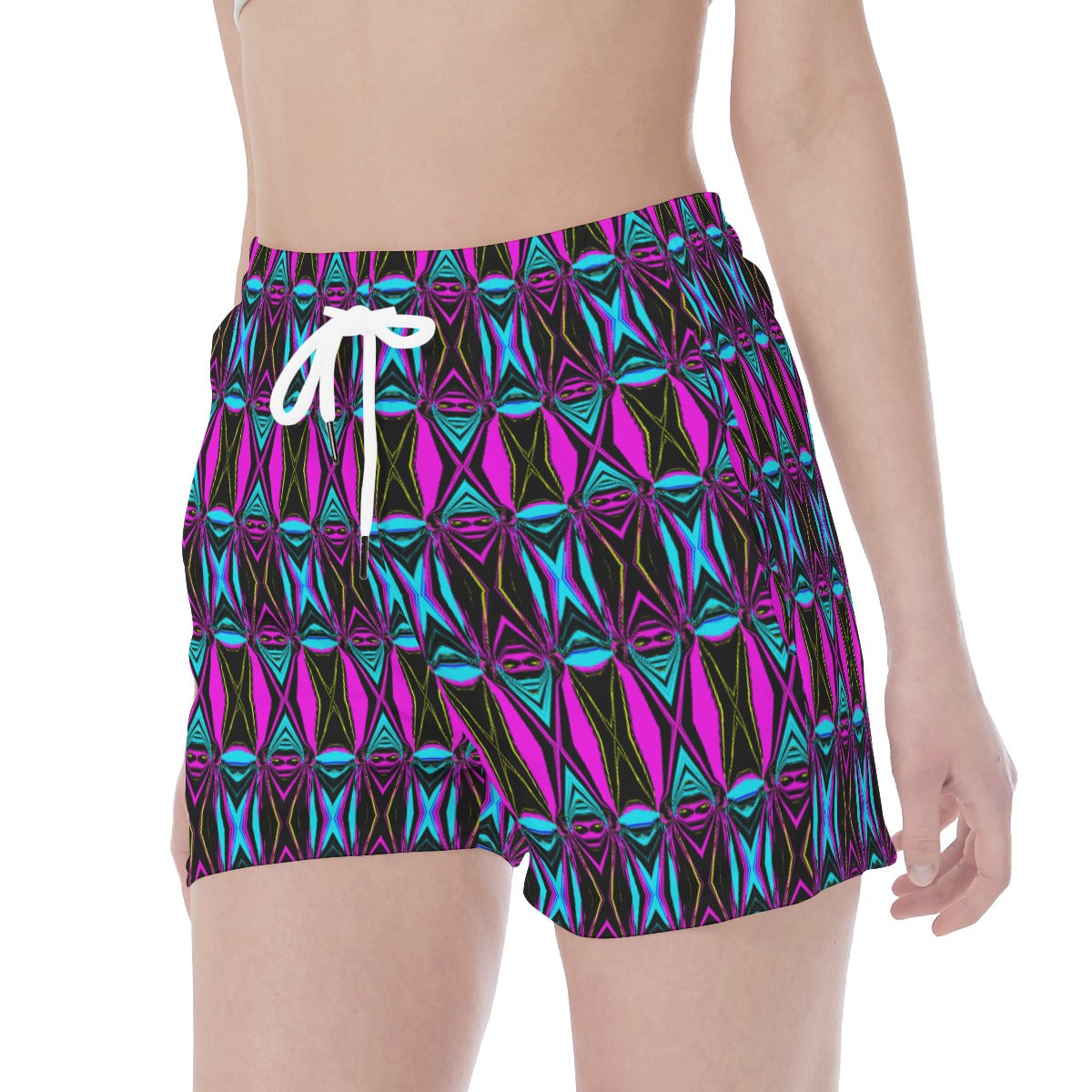 All Over Print Wide Waistband Sport Shorts