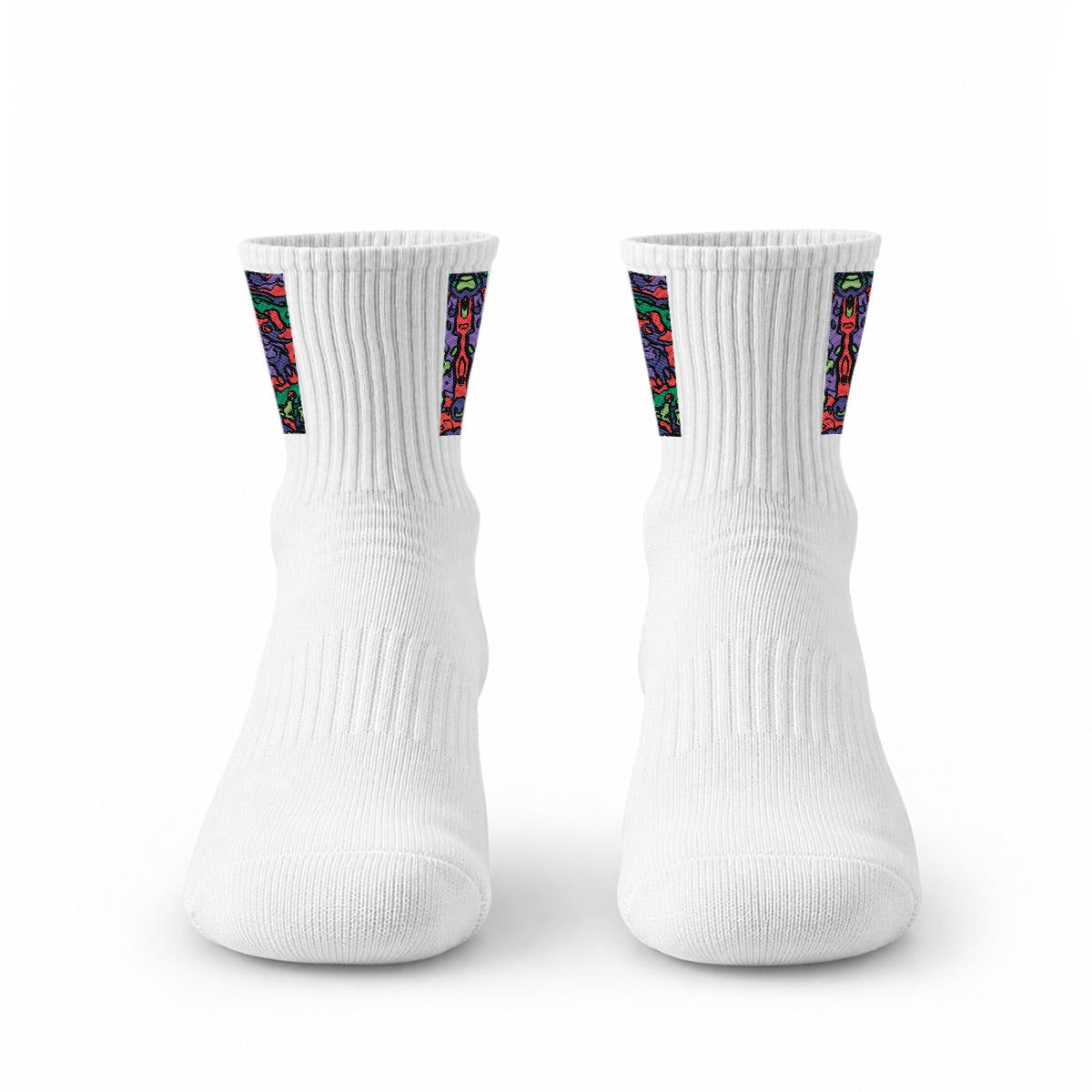 Embroidery Sports Quarter Socks|Cotton