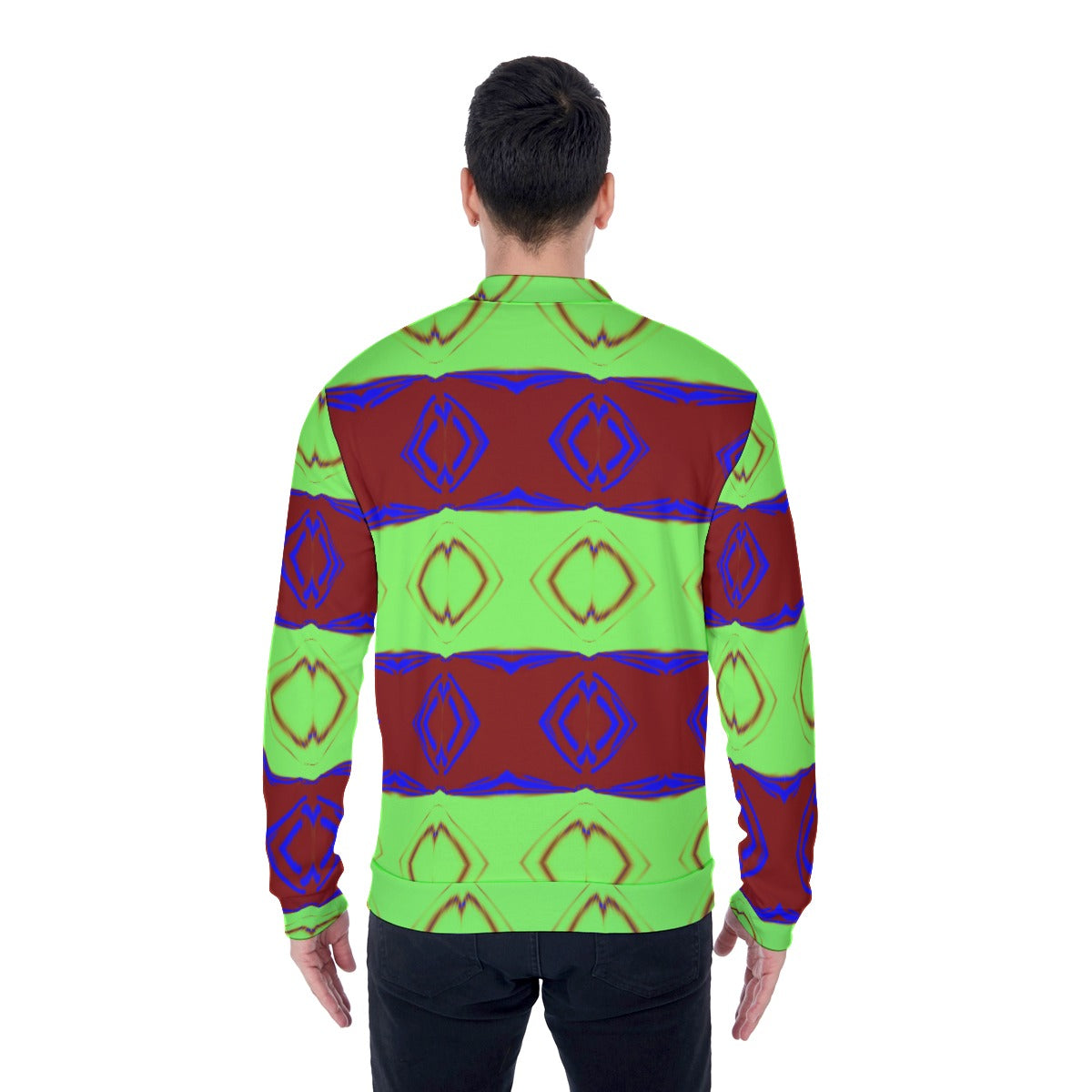 All-Over Print Men's Baseball Jacket With Heavy Fleece