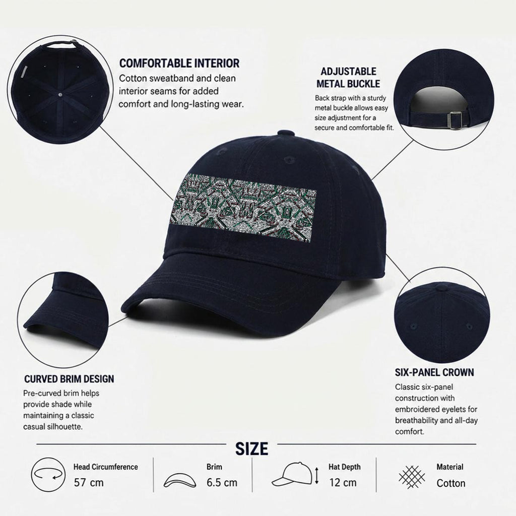 Embroidery Soft-Crown Flat Cap