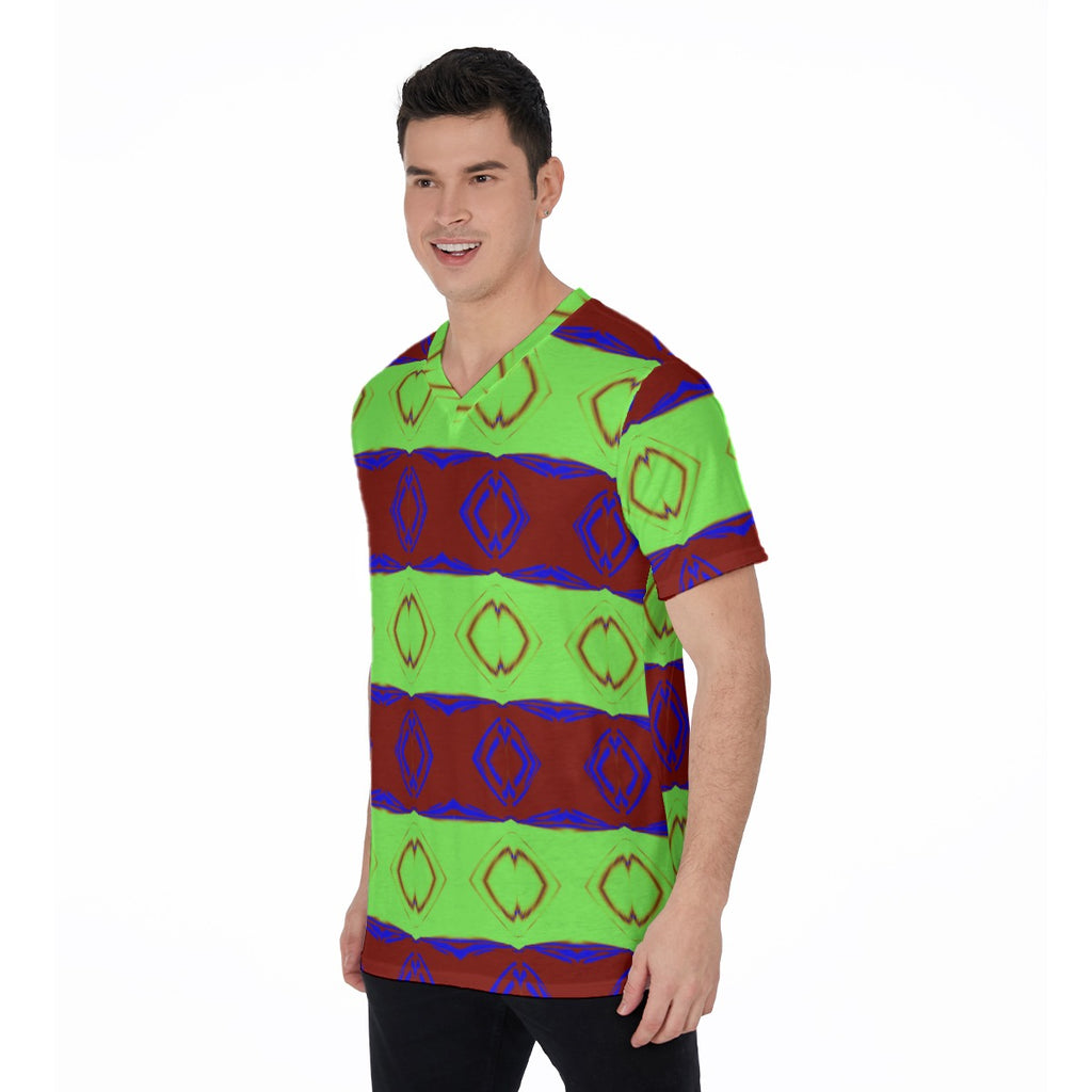 All-Over Print V-Neck T-Shirt