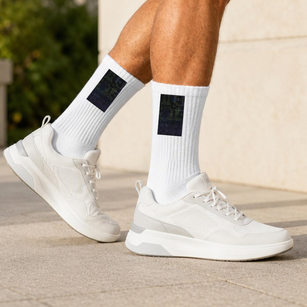 Embroidery Sports Cotton Crew Socks|Cotton