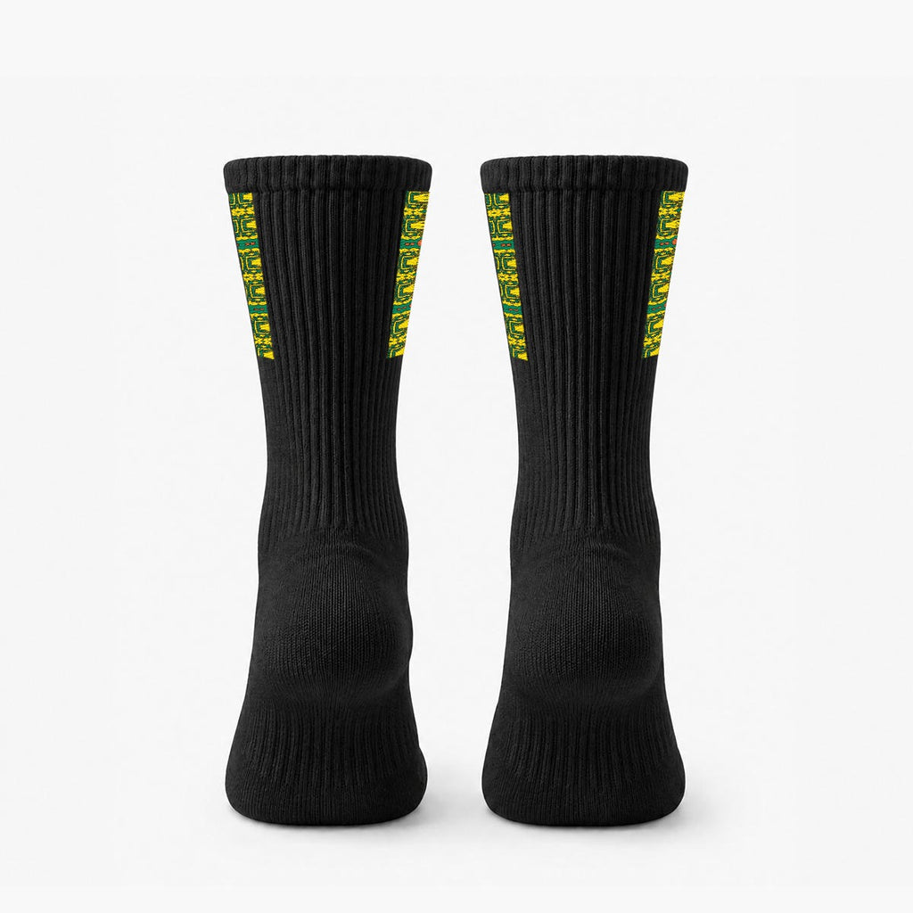 Embroidery Sports Cotton Crew Socks|Cotton