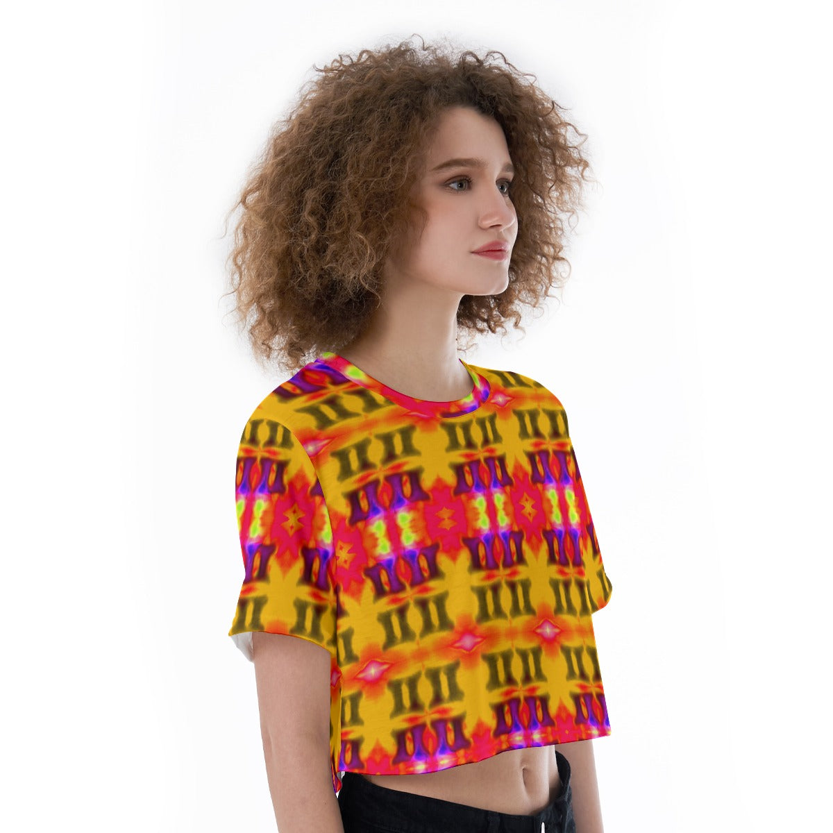 All-Over Print Cropped T-Shirt