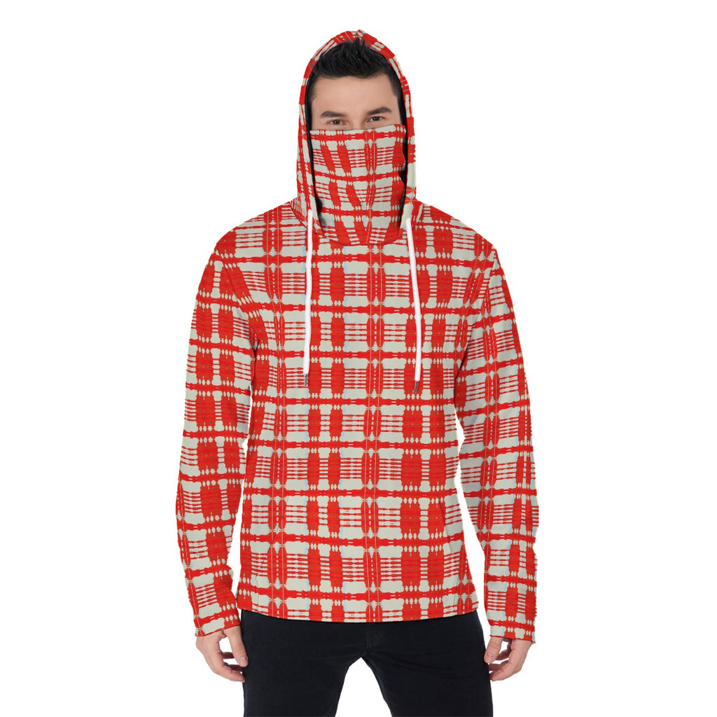 All-Over Print Men's Pullover Hoodie With Mask