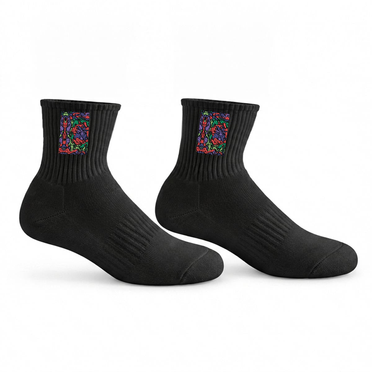 Embroidery Sports Quarter Socks|Cotton