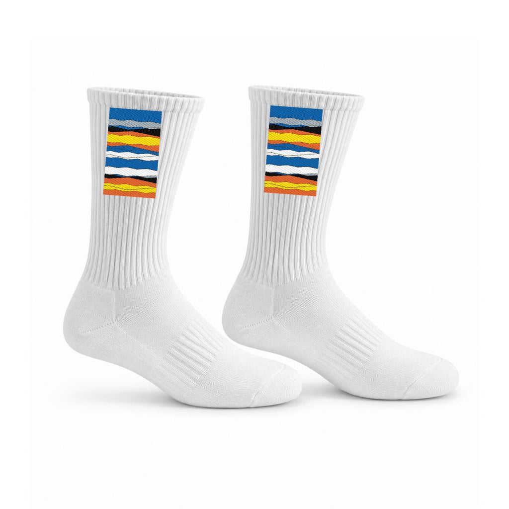 Embroidery Sports Cotton Crew Socks|Cotton