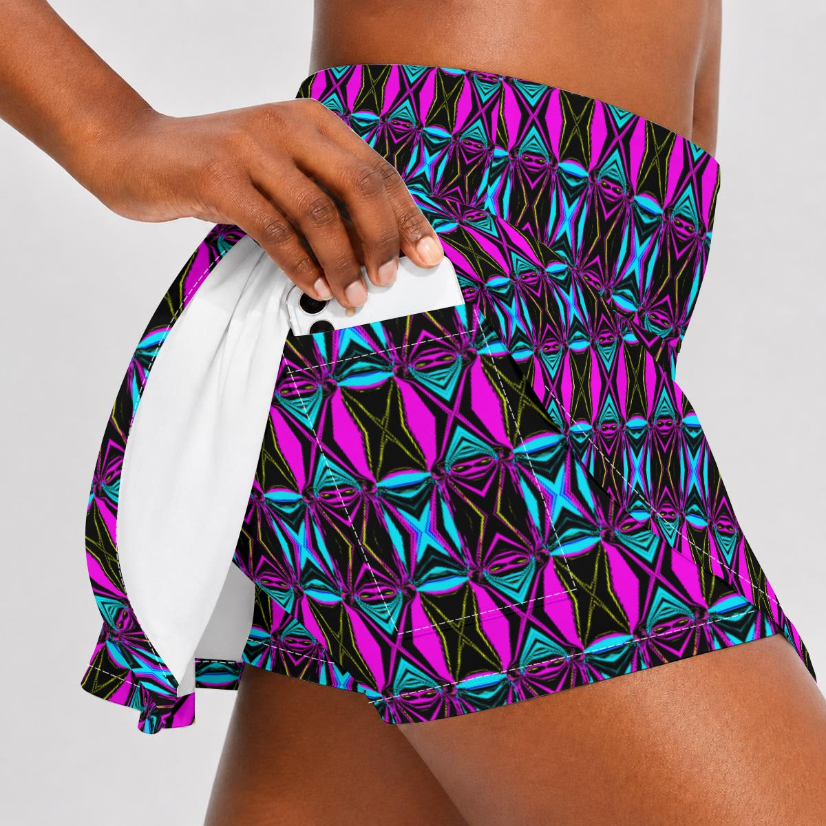 All-Over Print Women's Pleated Athletic Skort